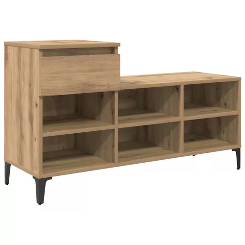 Cipőszekrény fiókkal kézműves tölgy 102 x 36 x 60 cm Faanyag