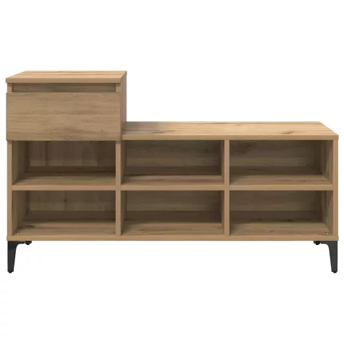 Cipőszekrény fiókkal kézműves tölgy 102 x 36 x 60 cm Faanyag