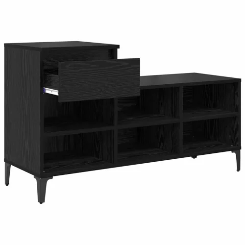 Cipőszekrény fiókkal Musta tammi 102 x 36 x 60 cm Faanyag