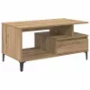 Dohányzóasztal fiókkal kézműves tölgy 90 x 49 x 45 cm Faanyag