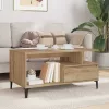Dohányzóasztal fiókkal kézműves tölgy 90 x 49 x 45 cm Faanyag