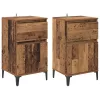Éjjeliszekrény fiókkal 2 pcs Régi fa 40 x 35 x 70 cm Faanyag