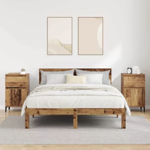 Éjjeliszekrény fiókkal 2 pcs Régi fa 40 x 35 x 70 cm Faanyag