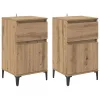 Éjjeliszekrény 2 pcs kézműves tölgy 40 x 35 x 70 cm Faanyag
