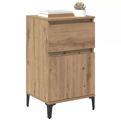 Éjjeliszekrény 2 pcs kézműves tölgy 40 x 35 x 70 cm Faanyag