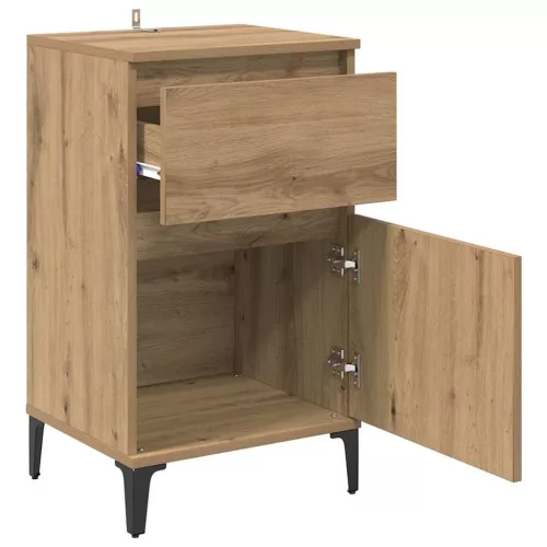 Éjjeliszekrény 2 pcs kézműves tölgy 40 x 35 x 70 cm Faanyag
