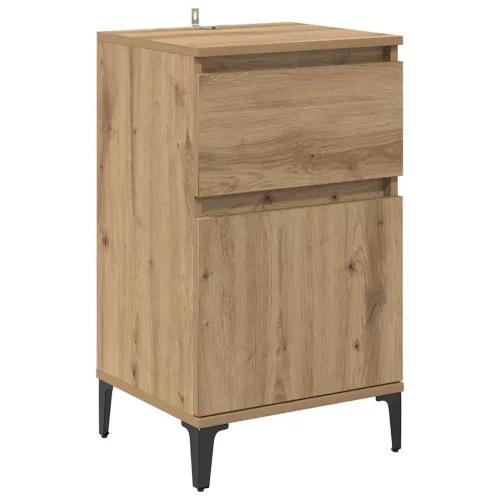 Éjjeliszekrény 2 pcs kézműves tölgy 40 x 35 x 70 cm Faanyag