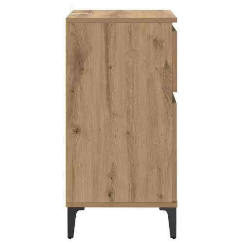 Éjjeliszekrény 2 pcs kézműves tölgy 40 x 35 x 70 cm Faanyag