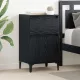 Éjjeliszekrény 2 pcs Musta tammi 40 x 35 x 70 cm Faanyag