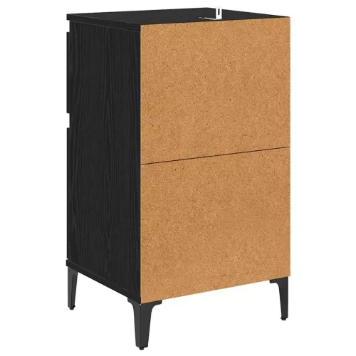 Éjjeliszekrény 2 pcs Musta tammi 40 x 35 x 70 cm Faanyag