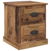 Éjjeliszekrény fiókkal 2 pcs Régi fa 39 x 39 x 47.5 cm Faanyag