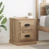 Éjjeliszekrény 2 pcs kézműves tölgy 39 x 39 x 47.5 cm Faanyag