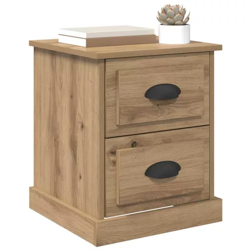 Éjjeliszekrény 2 pcs kézműves tölgy 39 x 39 x 47.5 cm Faanyag