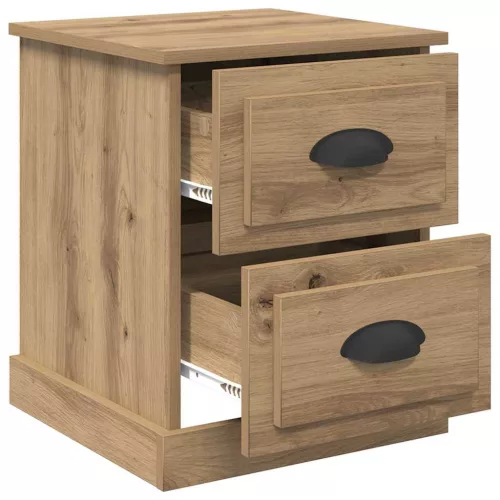 Éjjeliszekrény 2 pcs kézműves tölgy 39 x 39 x 47.5 cm Faanyag