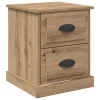 Éjjeliszekrény 2 pcs kézműves tölgy 39 x 39 x 47.5 cm Faanyag