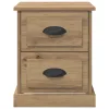 Éjjeliszekrény 2 pcs kézműves tölgy 39 x 39 x 47.5 cm Faanyag