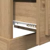 Éjjeliszekrény 2 pcs kézműves tölgy 39 x 39 x 47.5 cm Faanyag