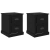 Éjjeliszekrény 2 pcs Musta tammi 39 x 39 x 47.5 cm Faanyag