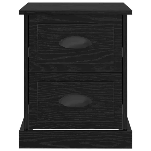 Éjjeliszekrény 2 pcs Musta tammi 39 x 39 x 47.5 cm Faanyag