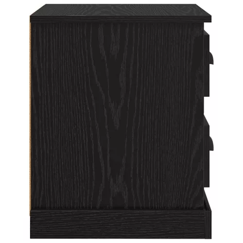 Éjjeliszekrény 2 pcs Musta tammi 39 x 39 x 47.5 cm Faanyag