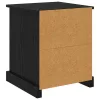 Éjjeliszekrény 2 pcs Musta tammi 39 x 39 x 47.5 cm Faanyag