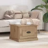Dohányzóasztal fiókkal kézműves tölgy 50 x 50 x 35 cm Faanyag