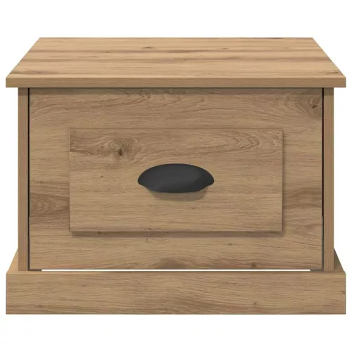 Dohányzóasztal fiókkal kézműves tölgy 50 x 50 x 35 cm Faanyag