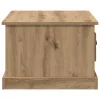 Dohányzóasztal fiókkal kézműves tölgy 50 x 50 x 35 cm Faanyag