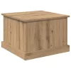 Dohányzóasztal fiókkal kézműves tölgy 50 x 50 x 35 cm Faanyag