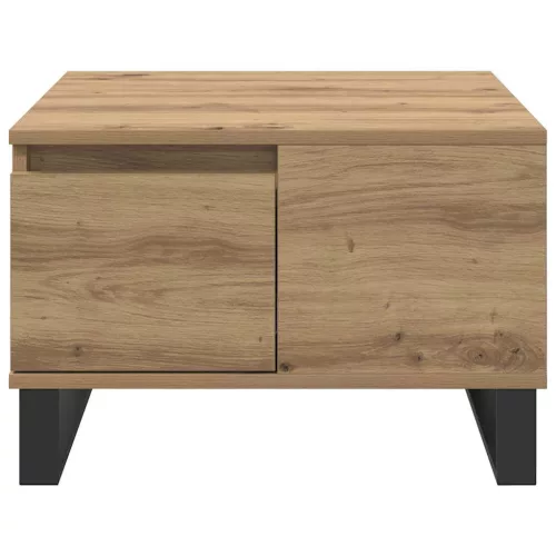 Dohányzóasztal fiókkal kézműves tölgy 55 x 55 x 36.5 cm Faanyag