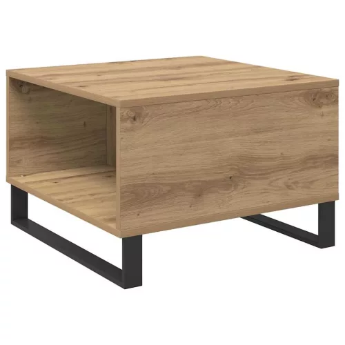 Dohányzóasztal fiókkal kézműves tölgy 55 x 55 x 36.5 cm Faanyag