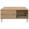 Dohányzóasztal kézműves tölgy 80 x 80 x 36.5 cm Faanyag