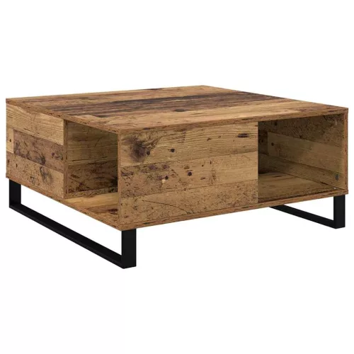Dohányzóasztal Régi fa 80 x 80 x 36.5 cm Faanyag