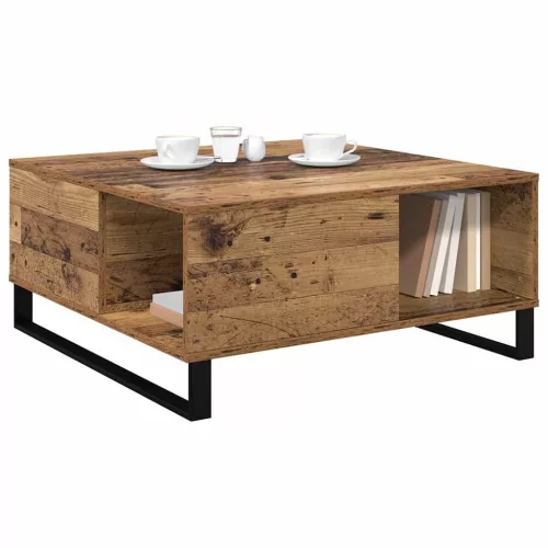 Dohányzóasztal Régi fa 80 x 80 x 36.5 cm Faanyag