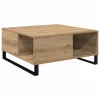 Dohányzóasztal kézműves tölgy 80 x 80 x 36.5 cm Faanyag