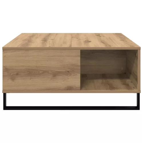 Dohányzóasztal kézműves tölgy 80 x 80 x 36.5 cm Faanyag