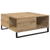 Dohányzóasztal kézműves tölgy 80 x 80 x 36.5 cm Faanyag