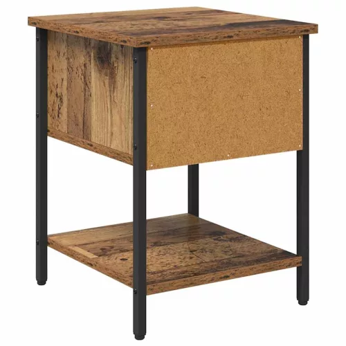 Éjjeli asztal fiókkal 2 pcs Régi fa 34 x 35,5 x 45 cm Faanyag