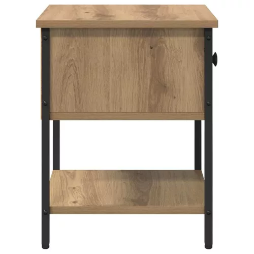 Éjjeli asztal 2 pcs kézműves tölgy 34 x 35,5 x 45 cm Faanyag