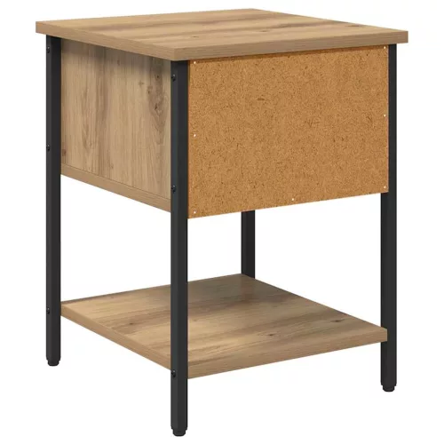Éjjeli asztal 2 pcs kézműves tölgy 34 x 35,5 x 45 cm Faanyag
