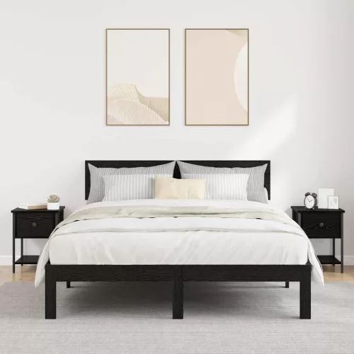 Éjjeli asztal 2 pcs Musta tammi 34 x 35,5 x 45 cm Faanyag