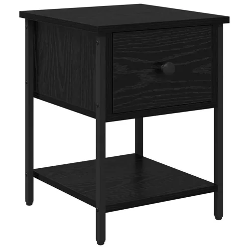 Éjjeli asztal 2 pcs Musta tammi 34 x 35,5 x 45 cm Faanyag