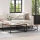 Fészkelt Kávézó Asztal 2 pcs Régi fa 80 x 8035 x cm Faanyag