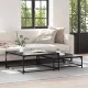Fészkelt Kávézó Asztal 2 pcs Musta tammi 80 x 8035 x cm Faanyag