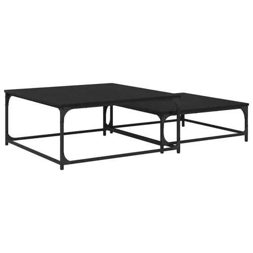 Fészkelt Kávézó Asztal 2 pcs Musta tammi 80 x 8035 x cm Faanyag