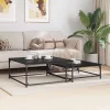 Fészkelt Kávézó Asztal 2 pcs Musta tammi 80 x 8035 x cm Faanyag