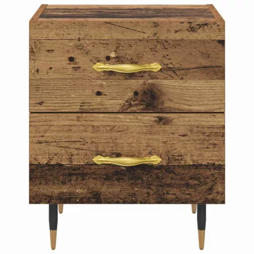 Éjjeliszekrény fiókkal 2 pcs Régi fa 40 x 35 x 47.5 cm Faanyag