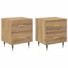 Éjjeliszekrény 2 pcs kézműves tölgy 40 x 35 x 47.5 cm Faanyag