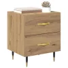 Éjjeliszekrény 2 pcs kézműves tölgy 40 x 35 x 47.5 cm Faanyag