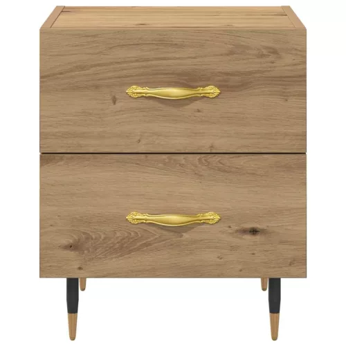 Éjjeliszekrény 2 pcs kézműves tölgy 40 x 35 x 47.5 cm Faanyag